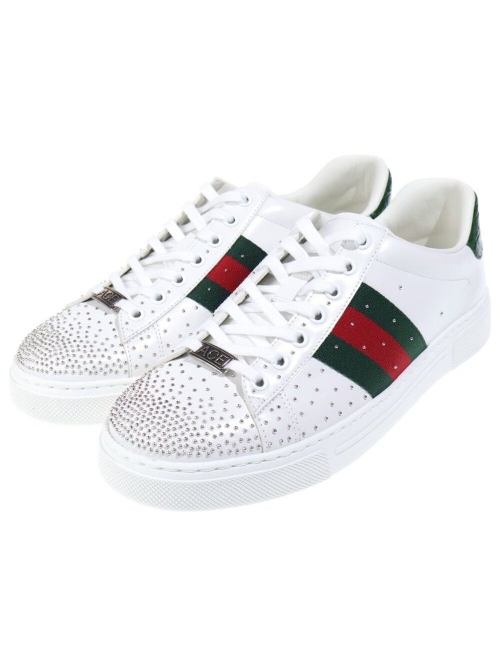 Gucci Ace Studded Multiplication Low Cut Sneakers White - Picture 2 of 6